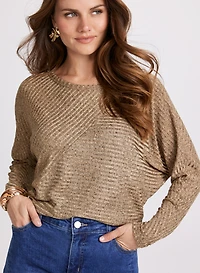 Pull en tricot léger à manches dolman