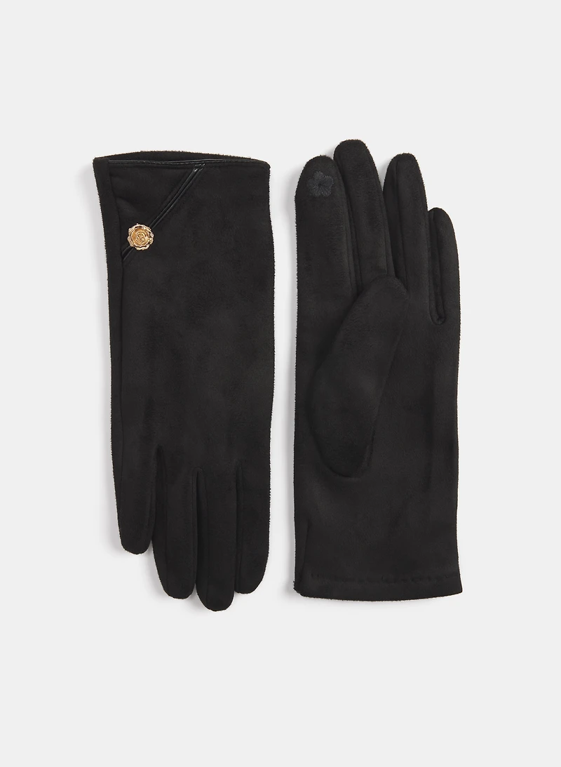 Gants à ornement doré