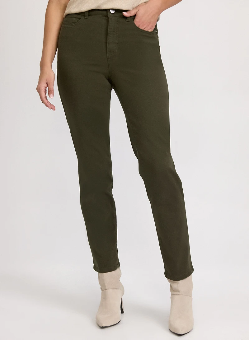 High Rise Straight-Leg Jeans