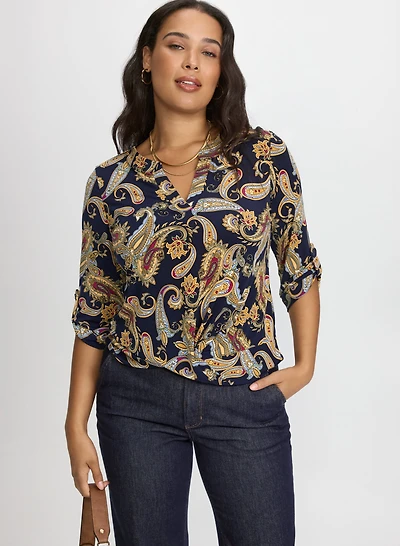 Paisley Print Top
