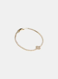 Cubic Zirconia Clover Insert Bracelet