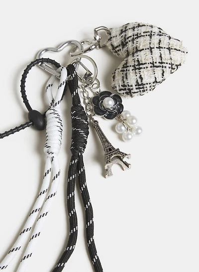 Tweed Heart Key Chain