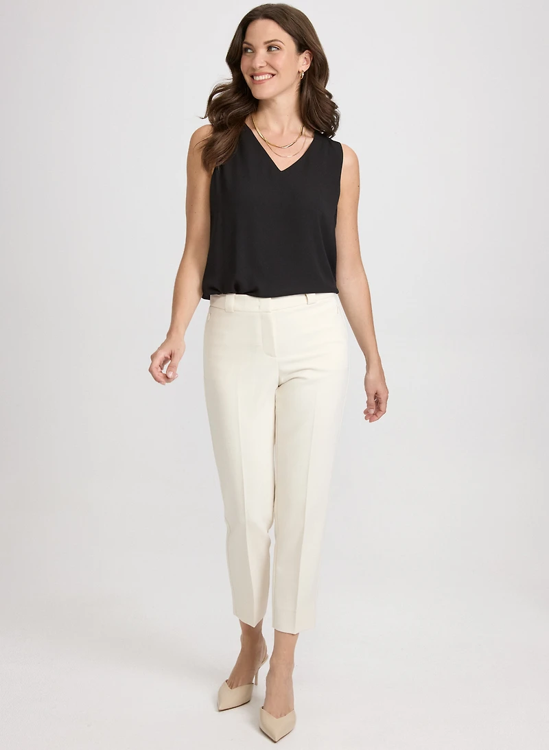 Sleeveless V-Neck Blouse