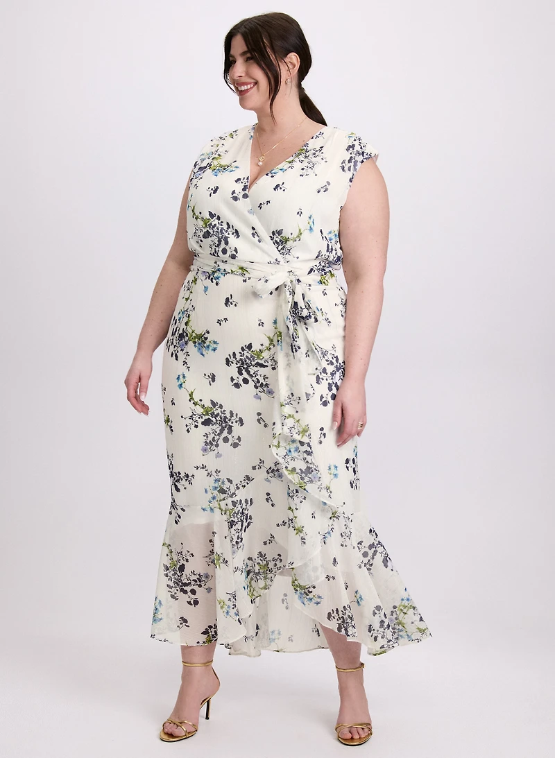 Floral Ruffle Hem Dress