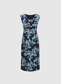 Floral Cowl Neck Dress