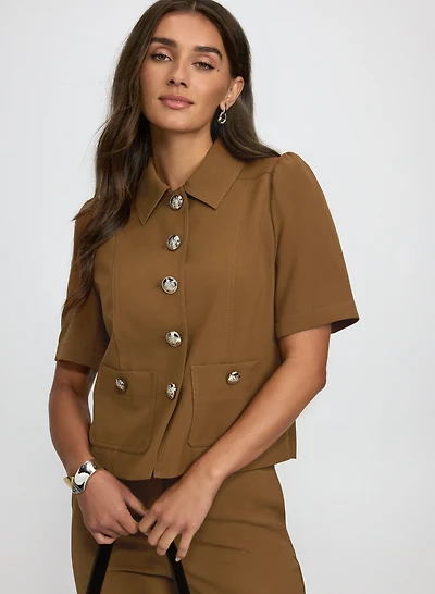 Veste à manches coude en serg