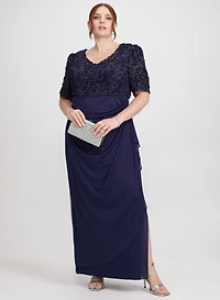 Embroidered Empire Waist Dress