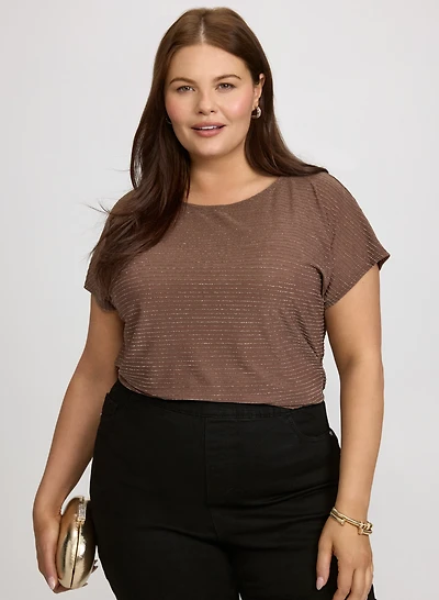 Haut métallique en jersey