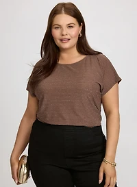 Haut métallique en jersey