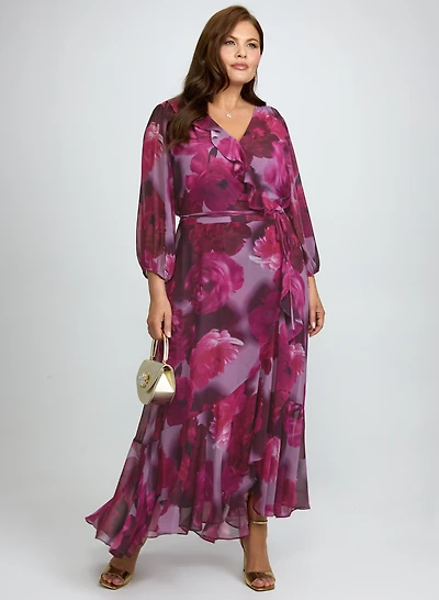Robe fleurie en chiffon