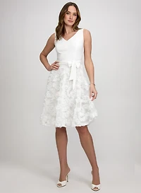 Sleeveless Jersey & Mesh Dress