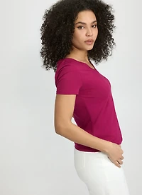 Cotton-Blend V-Neck T-Shirt