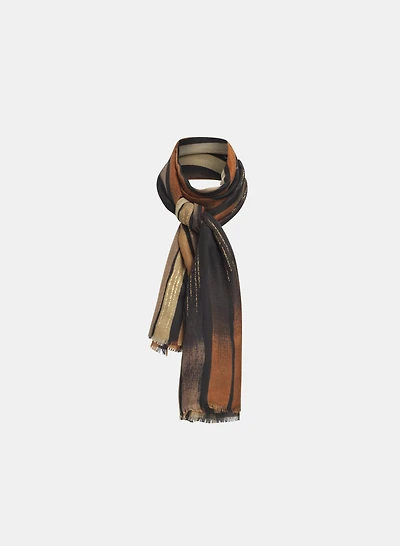 Abstract Stripe Scarf