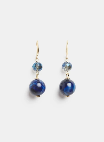 Marble Bead Drop Earrings