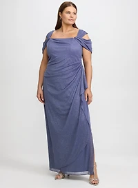 Draped Glitter Dress