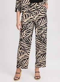 Pantalon Olivia large à motif palmier