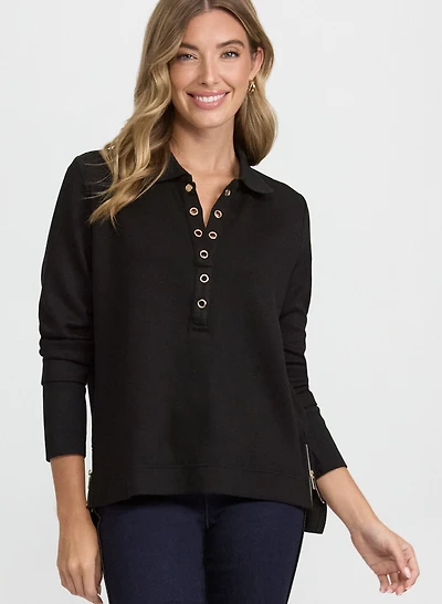 Grommet Placket Top