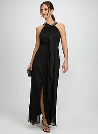 Glitter Halter Neck Dress