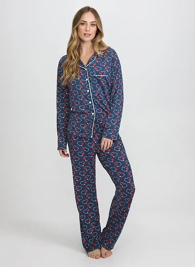 Heart Print Pyjama Set