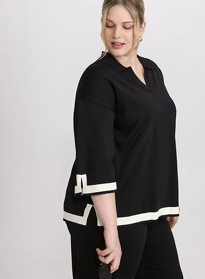 Joseph Ribkoff - Contrast Trim Sweater
