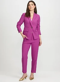 Notched Lapel Blazer & Emma Slim-Leg Pants
