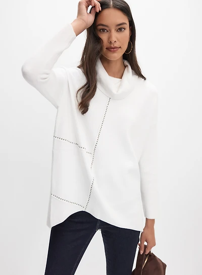 Joseph Ribkoff - Embellished Cowl Neck Sweater