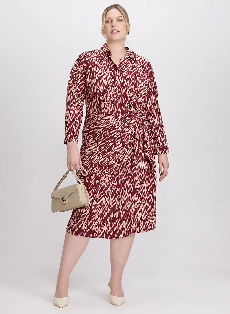 Robe à effet torsadé motif abstrait