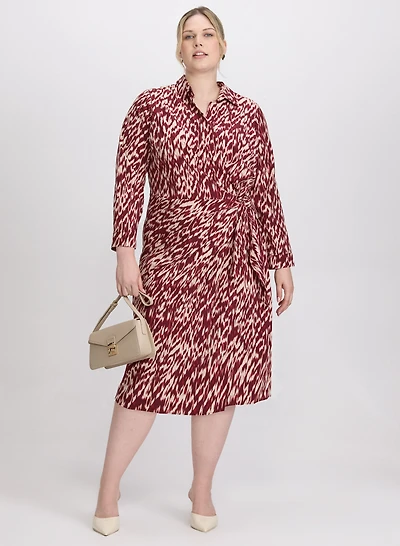 Robe à effet torsadé motif abstrait