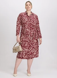 Robe à effet torsadé motif abstrait
