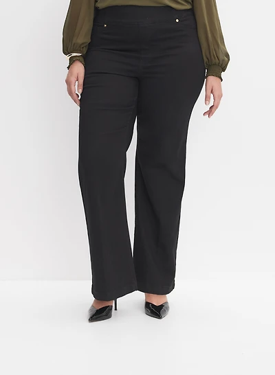 Pull-On Flare-Leg Jeans