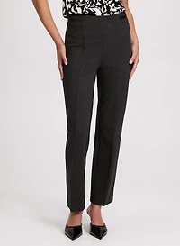 Pantalon Sofia à détail en cuir végane