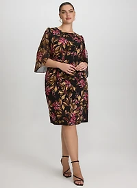 Floral Split Sleeve Dress
