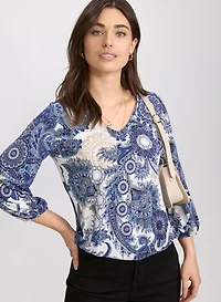 Paisley Print Top