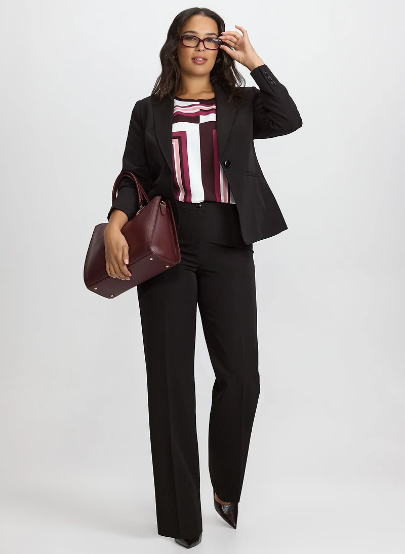 Single-Breasted Blazer & Lily Straight-Leg Pants