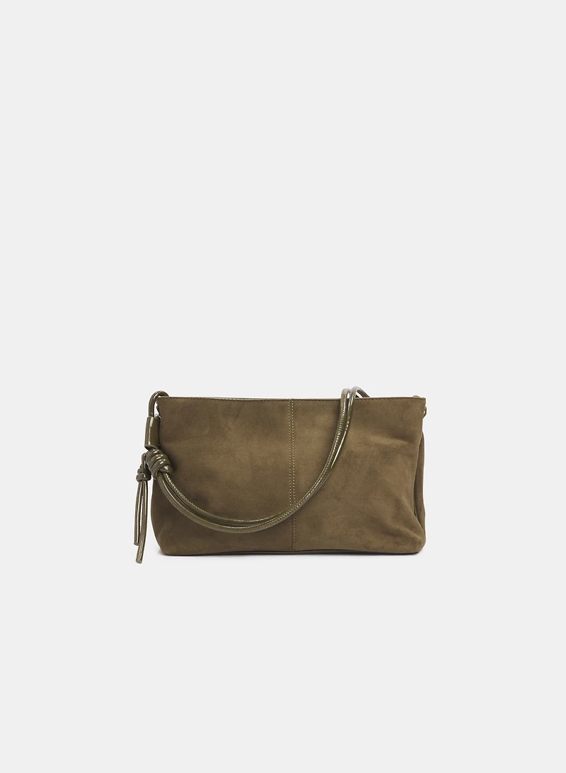 Faux-Suede Shoulder Bag