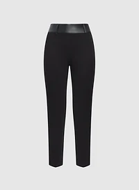 Sofia Vegan Leather Trim Pants