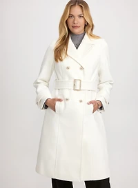Double-Breasted Wool-Blend Coat