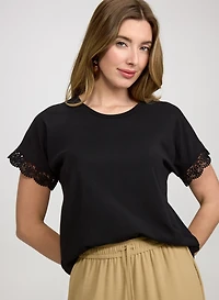 Crochet Trim T-Shirt