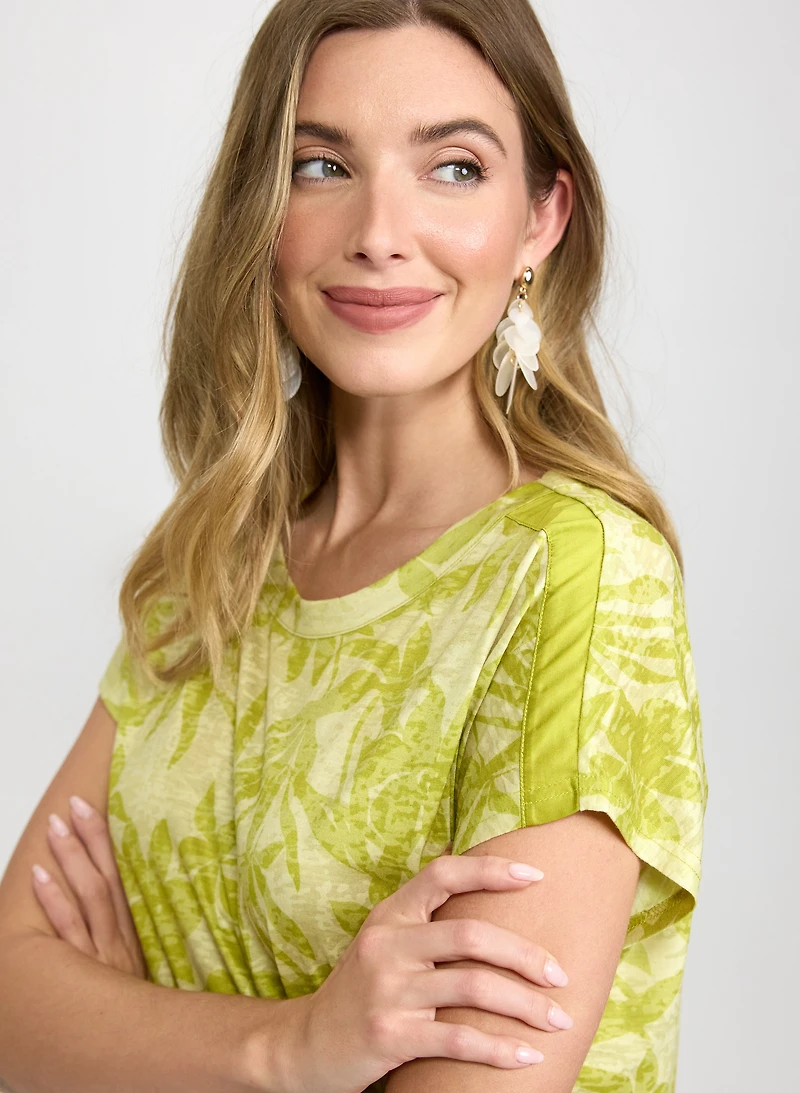 Floral Tied-Hem T-Shirt
