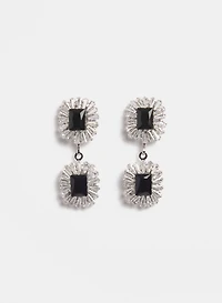 Two-Tier Crystal Earrings