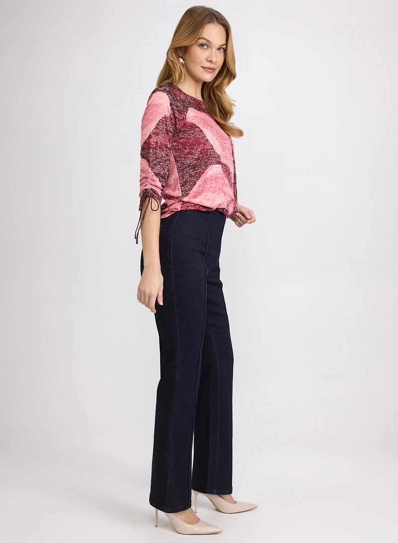 Flare Leg Pull-On Jeans