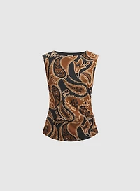Paisley Print Top