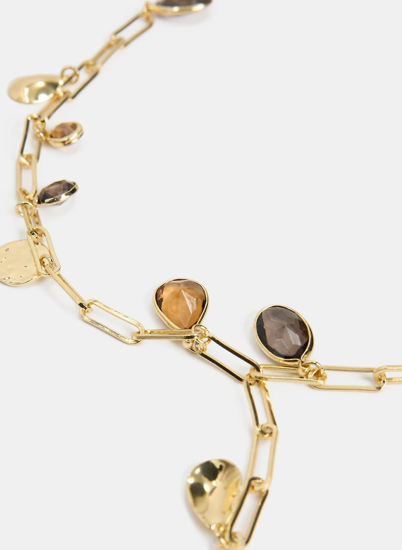 Stone Insert Y-Necklace
