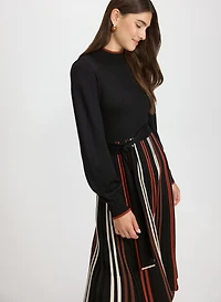 Striped Illusion Sweater Dress