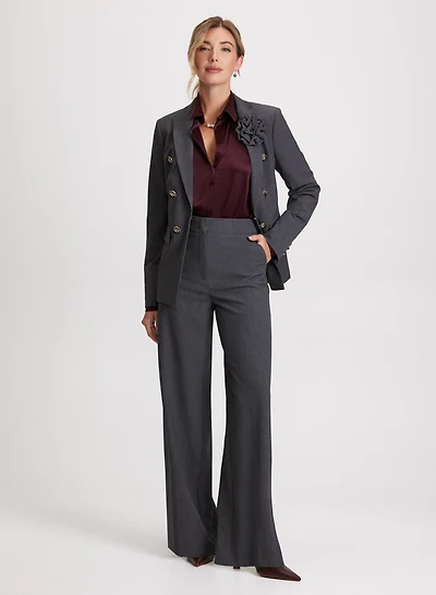 Rosette Detail Blazer & City Fit Pants