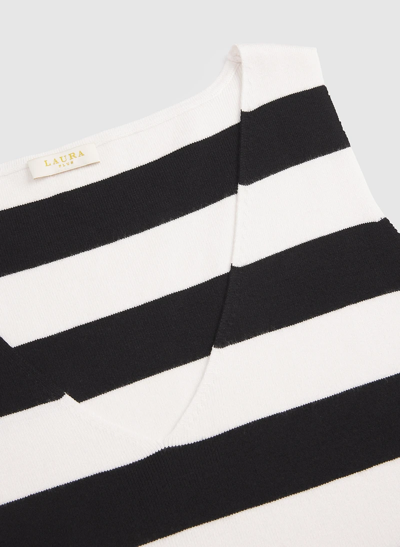 Sleeveless Stripe Knit