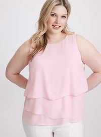 Tiered Rhinestone Trim Blouse