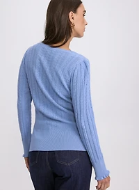 Pointelle Knit Sweater