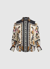 Mixed Floral Print Blouse
