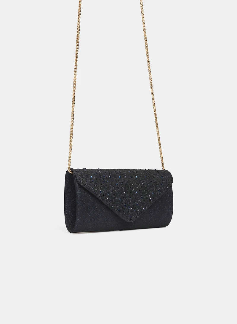 Embellished Glitter Clutch